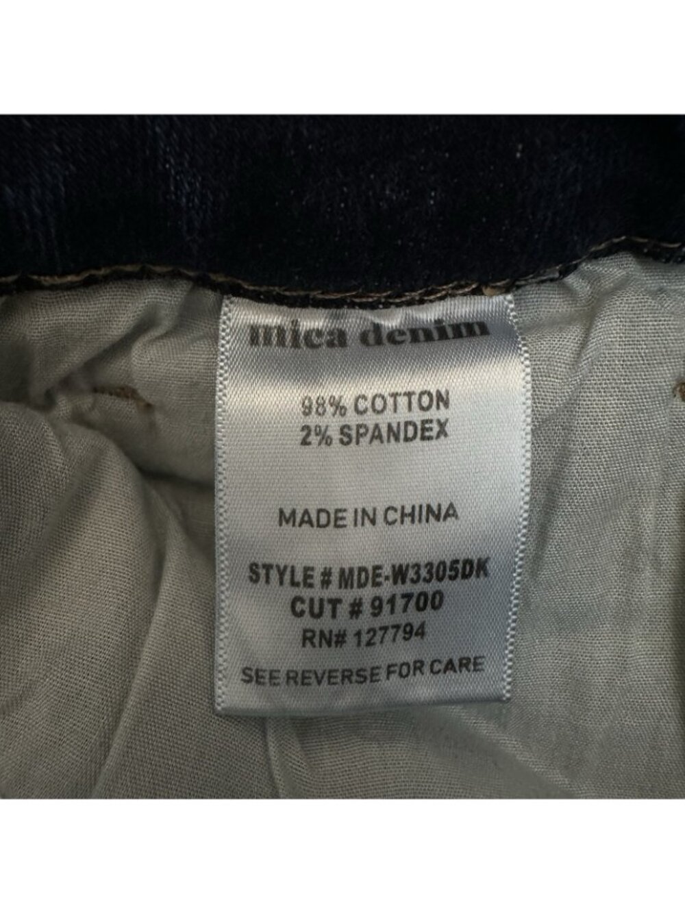 Mica Women’s Size 27 US Wide Leg Jeans High Rise Stretch Dark Wash Denim - Picture 8 of 11